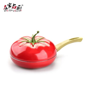 20cm Creative eggplant style kitchen smoke-free and non-stick pot set soup pot milk pot frying pan and frying pan cookware set