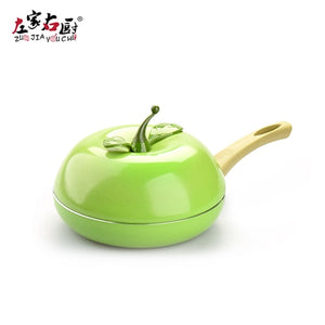 20cm Creative eggplant style kitchen smoke-free and non-stick pot set soup pot milk pot frying pan and frying pan cookware set