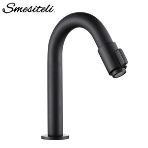 Smesiteli Kitchen Tap Brass Water Tap Bathroom Basin Faucets Single Cold Sink Faucets Black Faucet Rose Golden , Chrome Colors