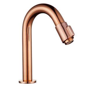 Smesiteli Kitchen Tap Brass Water Tap Bathroom Basin Faucets Single Cold Sink Faucets Black Faucet Rose Golden , Chrome Colors