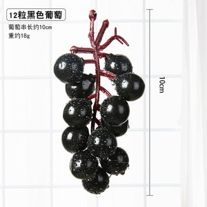 Real Touch Artificial Fruit Grapes Plastic Fake Leaves Christmas Home Garden Wedding Party Decoration Food Photography Props