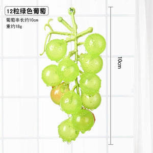 Real Touch Artificial Fruit Grapes Plastic Fake Leaves Christmas Home Garden Wedding Party Decoration Food Photography Props