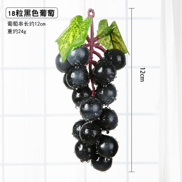 Real Touch Artificial Fruit Grapes Plastic Fake Leaves Christmas Home Garden Wedding Party Decoration Food Photography Props