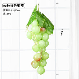 Real Touch Artificial Fruit Grapes Plastic Fake Leaves Christmas Home Garden Wedding Party Decoration Food Photography Props