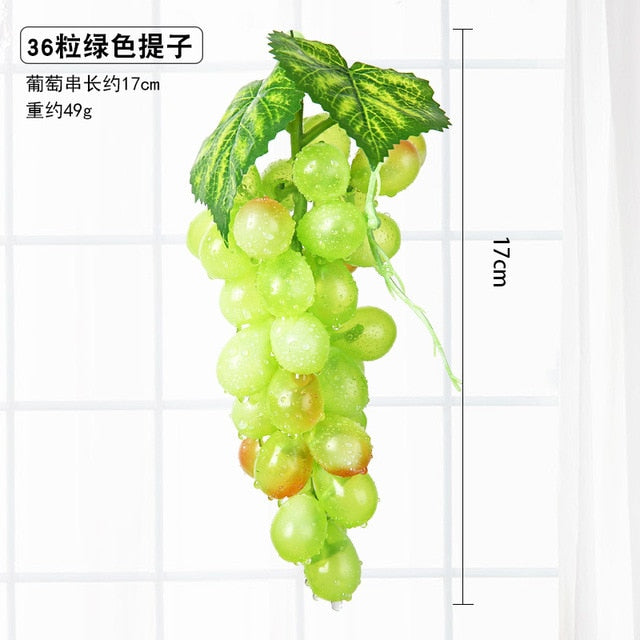 Real Touch Artificial Fruit Grapes Plastic Fake Leaves Christmas Home Garden Wedding Party Decoration Food Photography Props