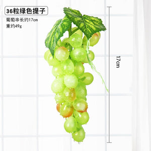 Real Touch Artificial Fruit Grapes Plastic Fake Leaves Christmas Home Garden Wedding Party Decoration Food Photography Props