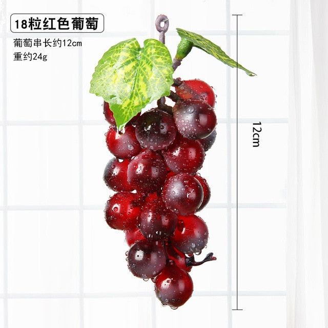 Real Touch Artificial Fruit Grapes Plastic Fake Leaves Christmas Home Garden Wedding Party Decoration Food Photography Props