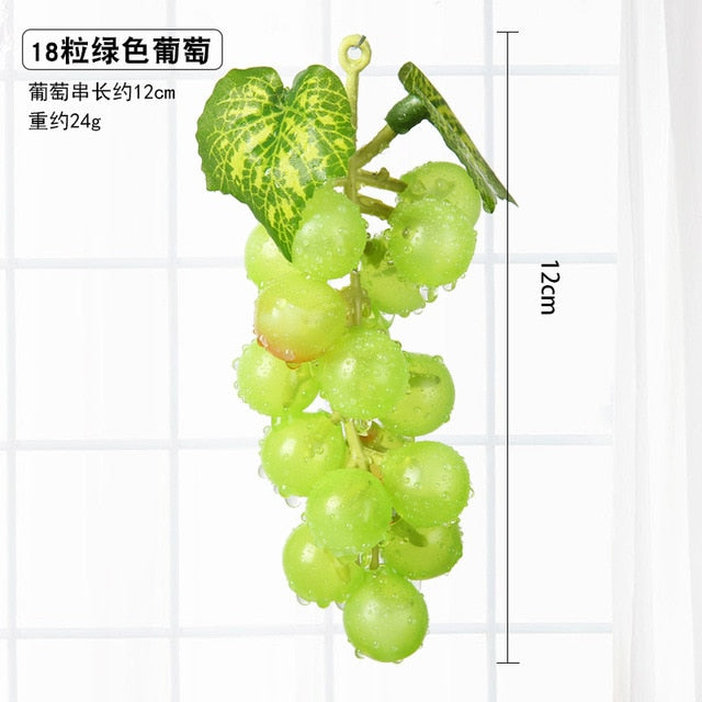 Real Touch Artificial Fruit Grapes Plastic Fake Leaves Christmas Home Garden Wedding Party Decoration Food Photography Props