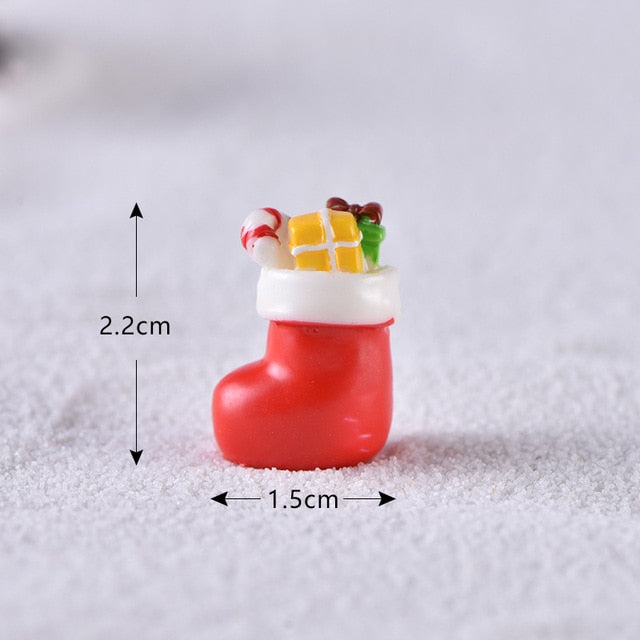 New Christmas Sled Deer model cartoon animal Figurine Dollhouse cake home decor miniature fairy garden decoration accessories