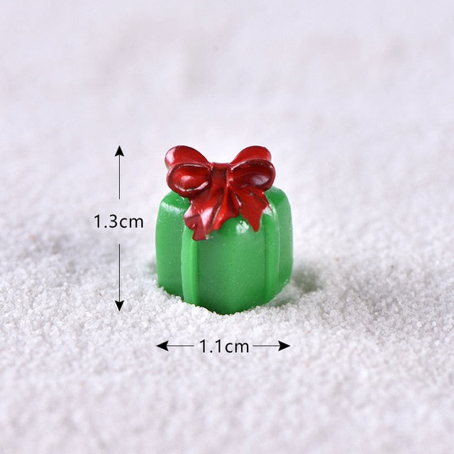 New Christmas Sled Deer model cartoon animal Figurine Dollhouse cake home decor miniature fairy garden decoration accessories