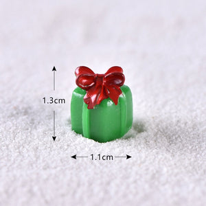 New Christmas Sled Deer model cartoon animal Figurine Dollhouse cake home decor miniature fairy garden decoration accessories