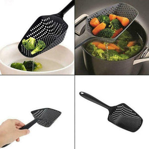 1pcs Scoop Colander Plastic Drain Shovel Strainers Scoop Drain Veggies Water Scoop Skimmer Strainer Kitchen Accessories