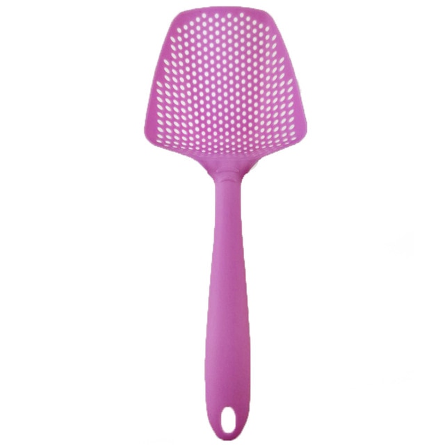 1pcs Scoop Colander Plastic Drain Shovel Strainers Scoop Drain Veggies Water Scoop Skimmer Strainer Kitchen Accessories