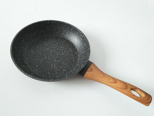 Master Star Non-stick Frying Pan Black Granite Coating Pot Non Stick Marble Pancake Induction Gas Cookware 20/24/28cm Set