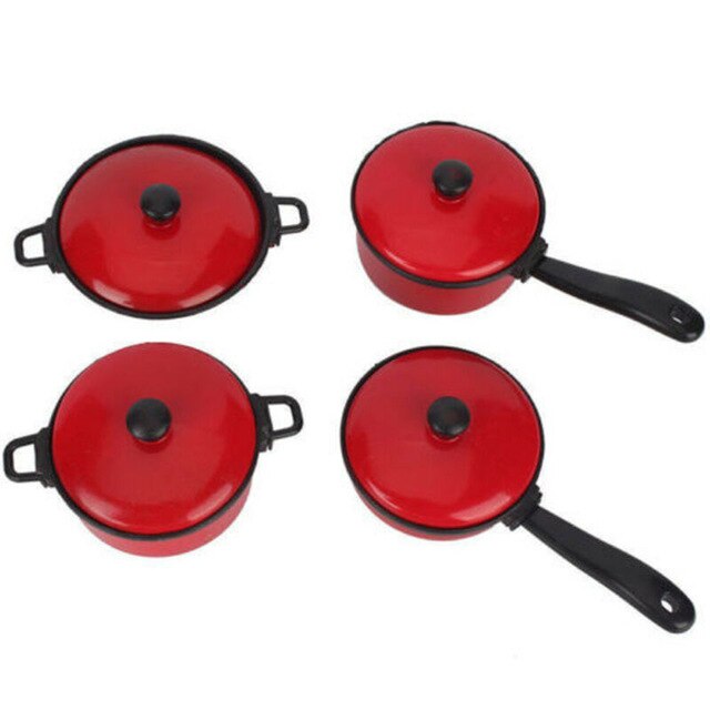 13Pcs Kid Play Kitchen Cooking Utensils Pots Pans Set Pots and Pans Kitchen Utensils Dishes Cookware For Kid Pretend Play Toys