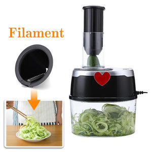 500W Multifunction Electric Sliced Grater Food Machine Spiral Funnel Potato Cucumber Shredder Vegetable Chopper Kitchen Gadgets