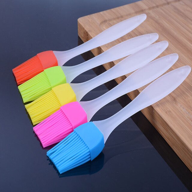 1Pcs Kitchen Gadgets Silicone Oil Brush Bakeware BBQ Brush Pastry Bread Oil Cream Brush For Kitchen Accessories Basting Tools-S