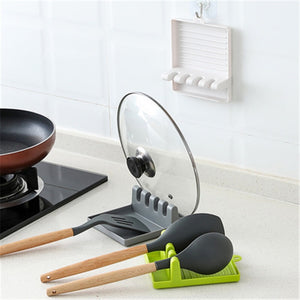 1PCS Creative Spatula Holder Put The Spatula Rack Chopsticks Spoon Pad Kitchen Accessories De Cocina Kitchen Gadgets Tools