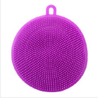 Kitchen Accessories Silicone Cleaning Brush Fruit and Vegetable Cleaning Tool Pad Pot Dishwashing Sponge Scouring Pad Gadget T