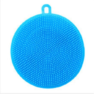 Kitchen Accessories Silicone Cleaning Brush Fruit and Vegetable Cleaning Tool Pad Pot Dishwashing Sponge Scouring Pad Gadget T