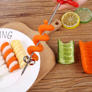 Spiral Knife Manual Vegetables Chopper Spiral Screw Slicer Carrot Potato Cutter Tools Kitchen Accessories