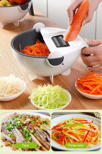 Multi-Function 9 In1 Slicer Food Cutter Fruit Vegetable Chopper Grater Peeler With 7 Blades Kitchen Gadgets Accessories 2020