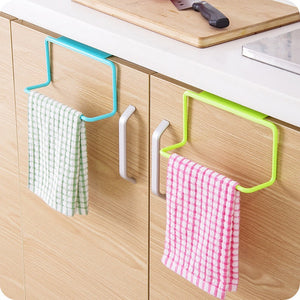 Towel Rack for Bath Kitchen Gadgets Mini Plastic Towel Rack Hanging Holder Organizer Kitchen Accessories Cabinet Cupboard Hanger