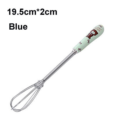 1 PC lovely Egg beater stainless steel manual egg beater coffee stirrer butter stirrer kitchen accessories cooking tools