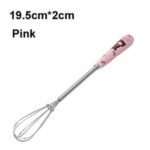 1 PC lovely Egg beater stainless steel manual egg beater coffee stirrer butter stirrer kitchen accessories cooking tools