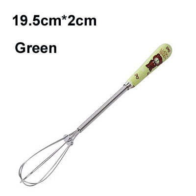 1 PC lovely Egg beater stainless steel manual egg beater coffee stirrer butter stirrer kitchen accessories cooking tools