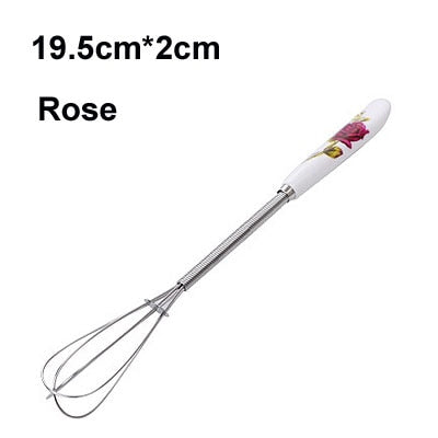 1 PC lovely Egg beater stainless steel manual egg beater coffee stirrer butter stirrer kitchen accessories cooking tools