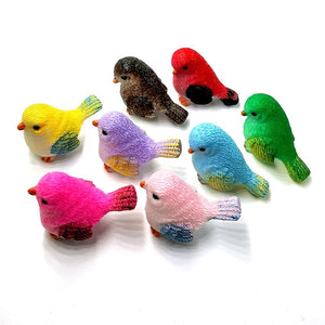 8pcs Artificial Little Parrot bird Nest figurine animal Model home decor miniature fairy garden decoration accessories modern