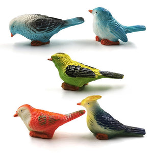 8pcs Artificial Little Parrot bird Nest figurine animal Model home decor miniature fairy garden decoration accessories modern