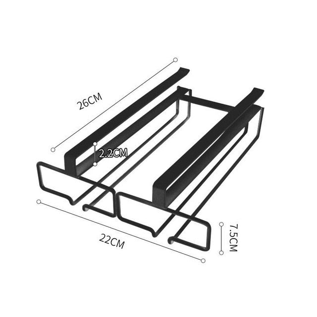 Wine Glass Rack Under Cabinet Stemware Wine Glass Holder Glasses Storage Hanger Metal Organizer for Bar Kitchen