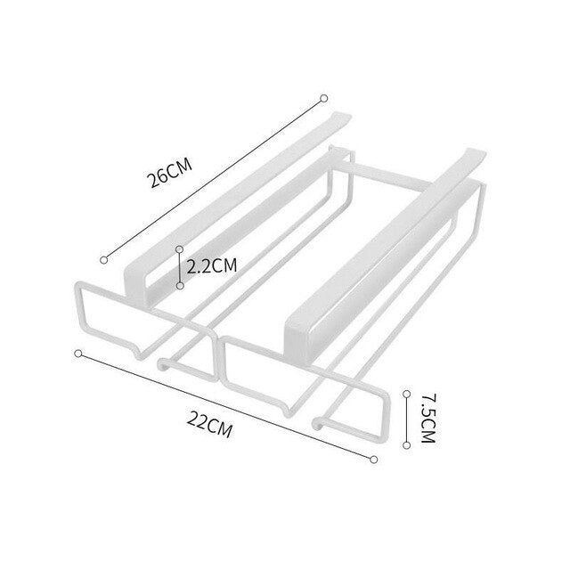 Wine Glass Rack Under Cabinet Stemware Wine Glass Holder Glasses Storage Hanger Metal Organizer for Bar Kitchen
