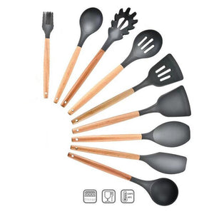 Kitchen Accessories Cooking Tools Wooden Silicone Nonstick Cookware utensilios de cocina Kitchen Utensils cozinha utensilios