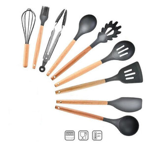 Kitchen Accessories Cooking Tools Wooden Silicone Nonstick Cookware utensilios de cocina Kitchen Utensils cozinha utensilios