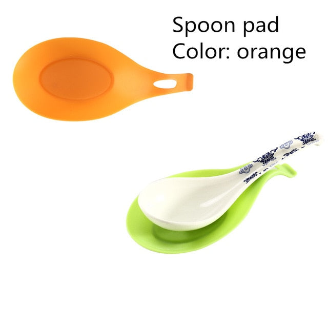 Kitchen Accessories plastic Silicone Kitchen Cooking Salad Serving Stainless Steel Handle Utensil Kitchen Tools Kitchen Gadgets