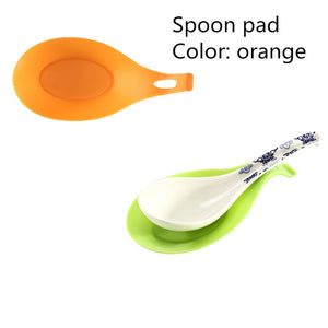 Kitchen Accessories plastic Silicone Kitchen Cooking Salad Serving Stainless Steel Handle Utensil Kitchen Tools Kitchen Gadgets