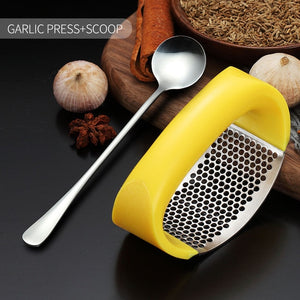 WORTHBUY Creative Stainless Steel Garlic Press Manual Garlic Chopper Crusher Ginger Press Kitchen Accessories Vegetable Tools