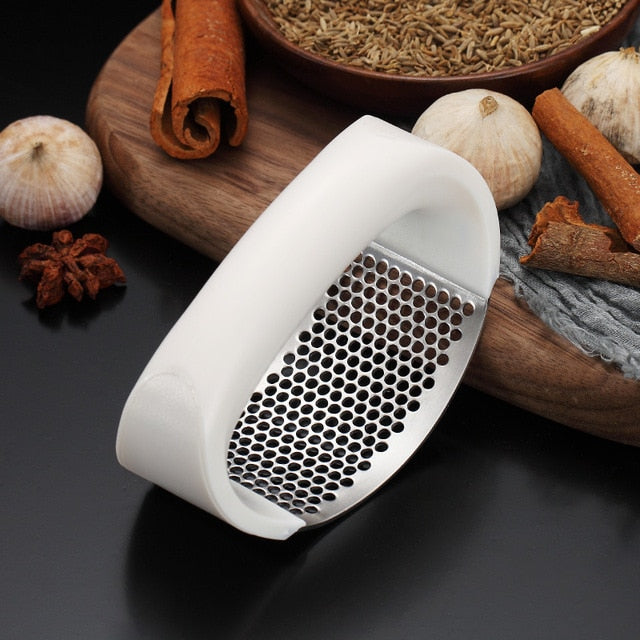 WORTHBUY Creative Stainless Steel Garlic Press Manual Garlic Chopper Crusher Ginger Press Kitchen Accessories Vegetable Tools