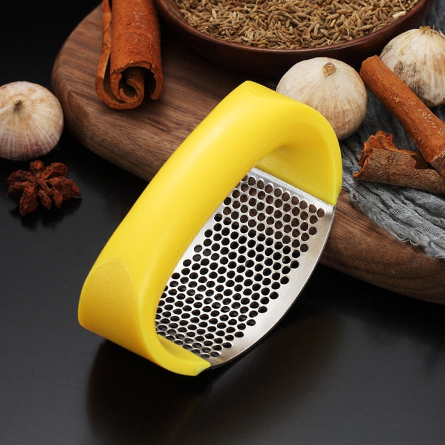 WORTHBUY Creative Stainless Steel Garlic Press Manual Garlic Chopper Crusher Ginger Press Kitchen Accessories Vegetable Tools