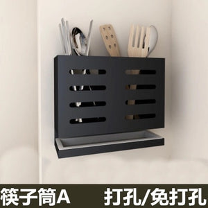 MS Pot rack free perforated Kitchen fixture board cutting board storage rack stainless steel knife holder chopstick box  Shelf