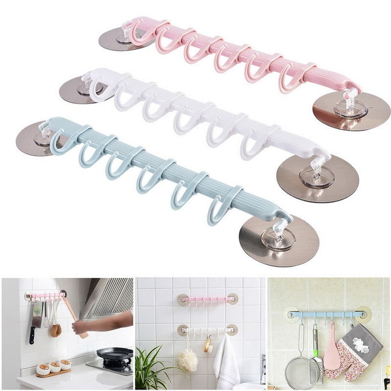 Wall mounted Bathroom Organizer hooks Towel Holder Key Hooks Kitchen accessories Cupboard Storage Rack Shelf Bathroom holder