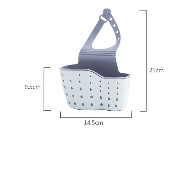 1 Pc Kitchen Accessories Organizer Adjustable Snap Sink Soap Sponge Holder Kitchen Hanging Drain Basket Kitchen Utensils Gadgets