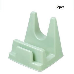 2pcs Kitchen Housekeeper Plastic Pot Pan Cover Shell Cover Sucker Tool Bracket Storage Organizer Rack Hanger Kitchen Accessories