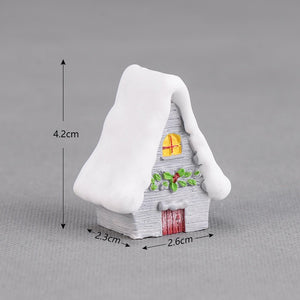 New Christmas Sled Deer model cartoon animal Figurine Dollhouse cake home decor miniature fairy garden decoration accessories