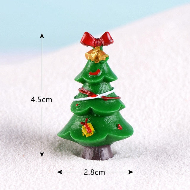 New Christmas Sled Deer model cartoon animal Figurine Dollhouse cake home decor miniature fairy garden decoration accessories