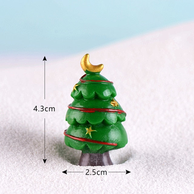 New Christmas Sled Deer model cartoon animal Figurine Dollhouse cake home decor miniature fairy garden decoration accessories