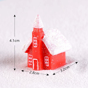 New Christmas Sled Deer model cartoon animal Figurine Dollhouse cake home decor miniature fairy garden decoration accessories